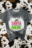 Santa Saw What You Posted Pink Leopard Christmas Graphic Tee Unishe Wholesale