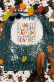 Flannels Hayrides Pumpkins Vintage Bleached Long Sleeves Top Unishe Wholesale