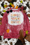 Flannels Hayrides Pumpkins Vintage Bleached Long Sleeves Top Unishe Wholesale