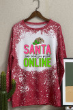Santa Saw What You Posted Pink Leopard Christmas Bleached Long Sleeves Top Unishe Wholesale