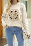 Smile Pattern Long Sleeve Pullover Sweater