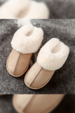 Winter Khaki Warm Fluffy Slippers 