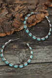 Round Turquoise Earrings MOQ 5PCS