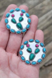 Cactus Turquoise Earrings MOQ 5PCS