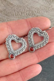 Heart Shape Ruby Earrings MOQ 5PCS