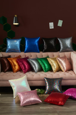 Glitter Sequins Metallic Colors Pillow Case MOQ 3pcs