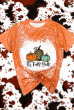 It's Fall Y'all，Leopard Pumpkin Graphic Tee Unishe Wholesale