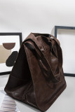 Large Capacity Soft Leather Tote Bag MOQ 3PCS