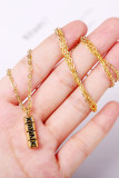 Alloy and Rhinestone Necklace for Men MOQ 5pcs