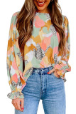 Abstract Printed Long Sleeve Blouse