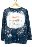 Thankful, Grateful, Blessed Bleached Long Sleeves Top Unishe Wholesale