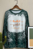 Thankful, Grateful, Blessed Bleached Long Sleeves Top Unishe Wholesale
