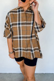 Plaid Half Sleeves Open Button Shirts