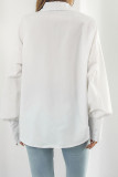 Plain Button Up Shirt With Pockets 