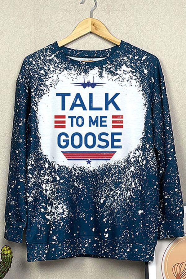 Talk To Me Goose Bleached Long Sleeves Top Unishe Wholesale