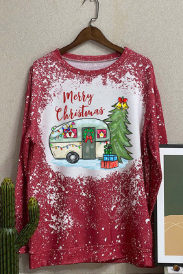 Camping Merry Christmas Tree Bleached Long Sleeves Top Unishe Wholesale