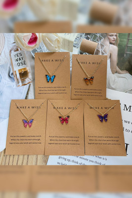 Alloy Butterfly Jewelry Necklace MOQ 5pcs