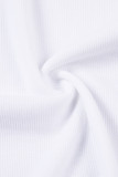 White Seamless Sleeveless Rib Knit Crop Top