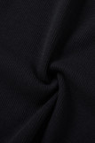 Black Seamless Sleeveless Rib Knit Crop Top
