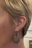 Multi Layers Bronze Round Earrings MOQ 5pcs