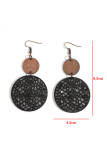 Hollow Out Round Wooden Earrings MOQ 5pcs