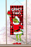 Christmas Home Decor Santa Grinch Hanging Flag MOQ 3PCs