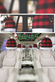 Christmas Buffalo Plaid Car Seat Headrest Cover MOQ 5PCs