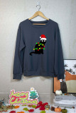 Black Santa Cat Tangled Up In Lights Christmas Santa Sweatshirt Unishe Wholesale