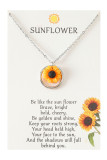 Sunflower Decor Steel Chain Necklace MOQ 5PCs 