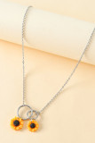 Sunflower Chain Necklace MOQ 3PCs 