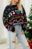 Navy Christmas Knit Pullover Sweaters