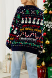 Navy Christmas Knit Pullover Sweaters