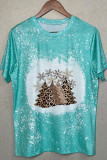 Christmas Trees plaid, leopard, cheetah T-shirt Unishe Wholesale
