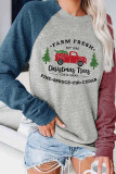 Farm Fresh Christmas Trees with Farm Truck Print Long Sleeve Top UNISHE Wholesale