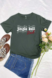Jingle Bell Rock Graphic Printed Short Sleeve T Shirt Unishe Wholesale