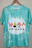 Christmas Friends,Christmas Movie Characters Bleached Graphic Tee Unishe Wholesale
