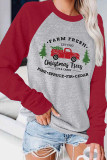 Farm Fresh Christmas Trees with Farm Truck Print Long Sleeve Top UNISHE Wholesale