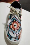 Ethnic Aztec Lace Up Platform Shoes