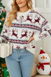 Christmas Reindeer Knitting Pollover Sweater 