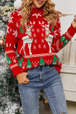 Christmas Snowflake Reindeer Knitting Sweater 