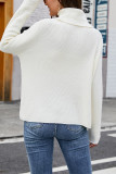 Turtleneck Plain Knitting Pullover Sweater 