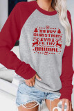 Merry Christmas Ya Filthy Animal  Printed Long Sleeve Top Women UNISHE Wholesale
