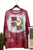 Ho Ho Ho，Christmas Santa Bleach Long Sleeve Top Women UNISHE Wholesale