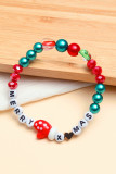 Merry Xmas Crystal and Beads Bracelets MOQ 5pcs