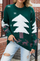 Xmas Tree Knit Pullover Sweaters