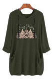 Leopard Christmas Tree Pockets Hooded Dress Unishe Wholesale