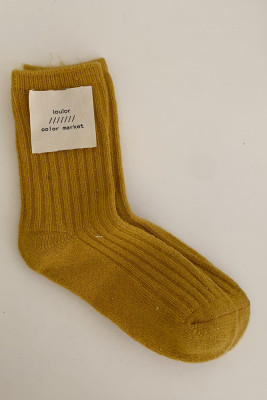 Plain Knitting Cashmere Wool Socks MOQ 10 Pairs 