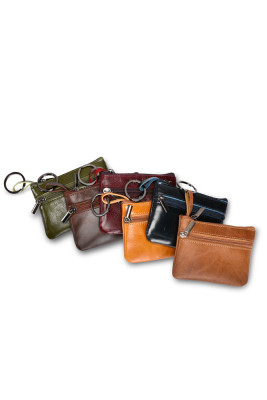 Retro PU Leather Zipper Card Bag