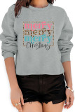 Merry Christmas Retro Stacked Pink Leopard Sweatshirt Unishe Wholesale