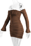 Ruched Bandeau Bodycon Dress